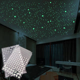 Luminous 3D Stars Dots Wall Sticker for Kids Room Bedroom Home Decoration Glow In The Dark Moon Decal Fluorescent DIY Stickers BATACHARLY