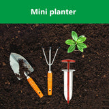 Mini Plant Seed Sower Adjustable Planter Handheld Manual Flower Grass Syringe Seeder Garden Seeding Dispenser Tools BATACHARLY