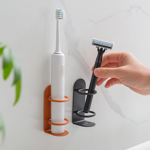 New Wall-mounted Toothbrush Holder Electric Toothbrush Holder  Storage Shelf Bathroom Accessories Punch-free Traceless Organizer BATACHARLY