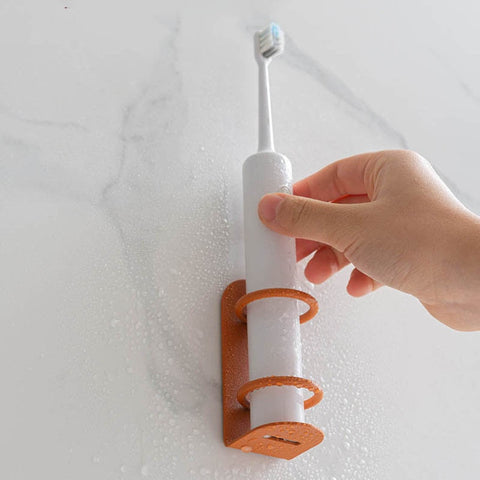 New Wall-mounted Toothbrush Holder Electric Toothbrush Holder  Storage Shelf Bathroom Accessories Punch-free Traceless Organizer BATACHARLY