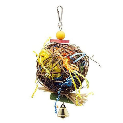 Pet Chewing Toy Parrot Bird Biting Toy Bird Branch Rattan Balls Cages Cockatoo Parakeet  Swing Playing Toy Birdcage BATACHARLY