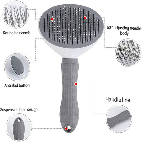 Pet Dog Hair Brush Cat Comb Grooming And Care Cat Brush Stainless Steel Comb For Long Hair Dogs Cleaning Pets Dogs Accessories BATACHARLY