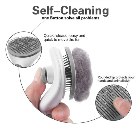 Pet Dog Hair Brush Cat Comb Grooming And Care Cat Brush Stainless Steel Comb For Long Hair Dogs Cleaning Pets Dogs Accessories BATACHARLY
