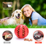 Pet Dog Toy Interactive Rubber Balls for Small Large Dogs Puppy Cat Chewing Toys Pet Tooth Cleaning Indestructible Dog Food Ball BATACHARLY