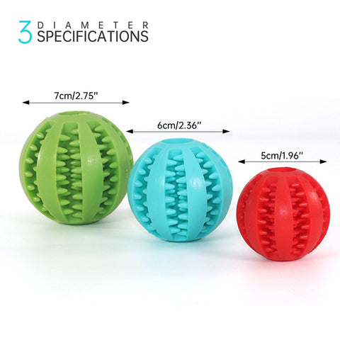 Pet Dog Toy Interactive Rubber Balls for Small Large Dogs Puppy Cat Chewing Toys Pet Tooth Cleaning Indestructible Dog Food Ball BATACHARLY
