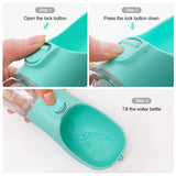 Portable Dog Water Bottle For Small Large Dogs Bowl Outdoor Walking Puppy Pet Travel Water Bottle Cat Drinking Bowl Dog Supplies BATACHARLY