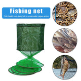 Portable Fishing Net Fish Storage Fishing Accessories Steel Ring Folding Fish Cage Fishing Trap Net Fish Basket Tackle BATACHARLY