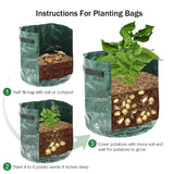Potato Grow Bag PE Vegetable Grow Bags with Handle Thickened Growing Bag Vegetable Onion Plant Bag Outdoor Garden Pots BATACHARLY