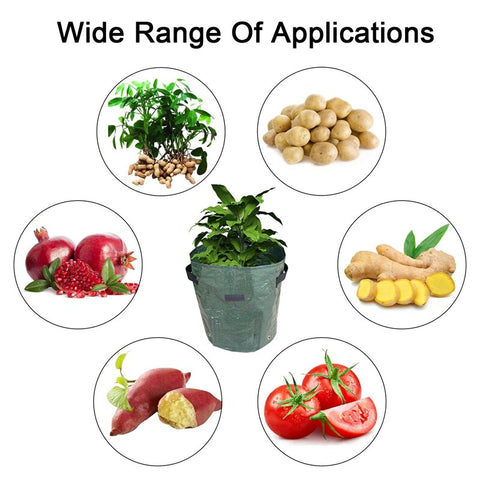 Potato Grow Bag PE Vegetable Grow Bags with Handle Thickened Growing Bag Vegetable Onion Plant Bag Outdoor Garden Pots BATACHARLY