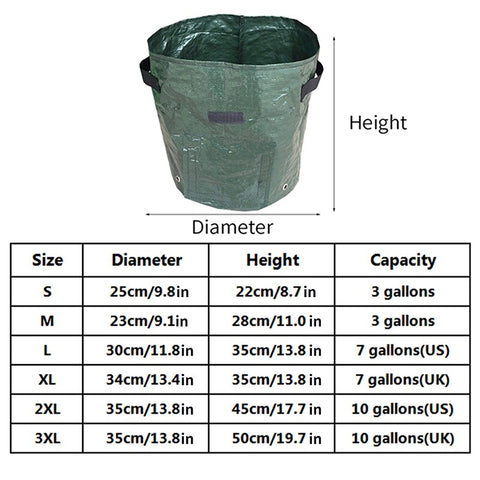 Potato Grow Bag PE Vegetable Grow Bags with Handle Thickened Growing Bag Vegetable Onion Plant Bag Outdoor Garden Pots BATACHARLY
