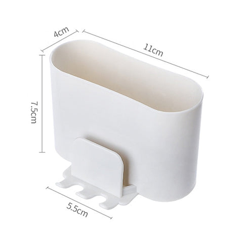 Punch-Free Toothbrush Holder Toilet Bathroom Suction Wall Hanging Toothpaste Storage Box Toothbrush Rack Shlfe Bathroom Supplies BATACHARLY