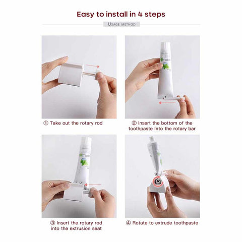 Rolling Toothpaste Tube Dispenser Holder Device Multifunctional Plastic Facial Cleanser Squeezer Press For Bathroom Accessories BATACHARLY