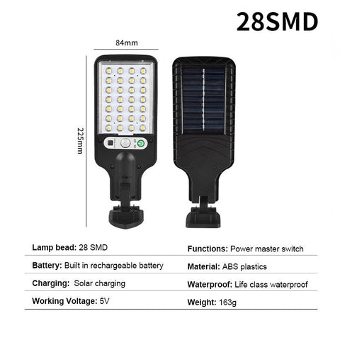 Royalulu Solar Street Light Outdoor Wall Lamp Waterproof 3 Modes PIR Motion Sensor Garden Patio Porch Garage Security Lighting BATACHARLY