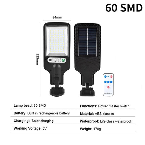 Royalulu Solar Street Light Outdoor Wall Lamp Waterproof 3 Modes PIR Motion Sensor Garden Patio Porch Garage Security Lighting BATACHARLY