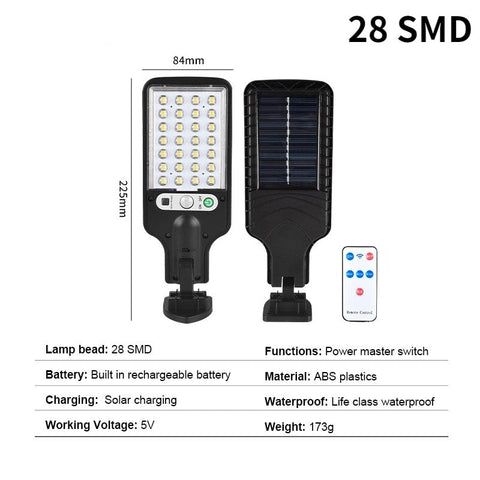 Royalulu Solar Street Light Outdoor Wall Lamp Waterproof 3 Modes PIR Motion Sensor Garden Patio Porch Garage Security Lighting BATACHARLY