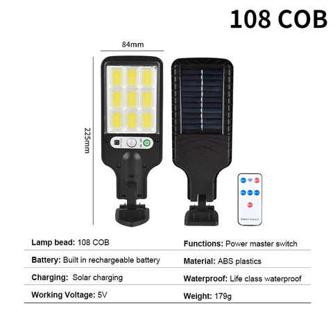 Royalulu Solar Street Light Outdoor Wall Lamp Waterproof 3 Modes PIR Motion Sensor Garden Patio Porch Garage Security Lighting BATACHARLY