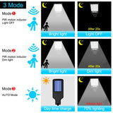 Royalulu Solar Street Light Outdoor Wall Lamp Waterproof 3 Modes PIR Motion Sensor Garden Patio Porch Garage Security Lighting BATACHARLY