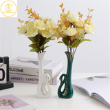 Houehold Table Living Room Ceramic Decoration Flower Bottle Family Creative Camellia Decoration Pieces Dry and Wet Flower Vases