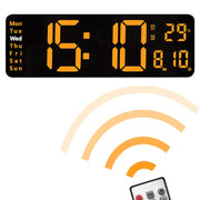Big Digital LED Wall Alarm Clock with Calendar and Temperature Display for Bedroom Living Room Table Desktop Decoration