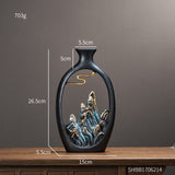Creativity Japanese Style Feng Shui Wealth Vase Office Living Room Desktop Decoration Vases for Home Decor Accessories Art Gift
