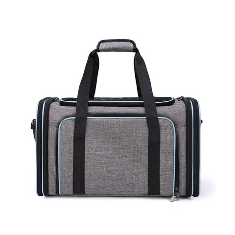 Soft Portable Pet Carrier Bag Breathable Dog Backpack With Mesh Window Outdoor Travel Expandable Cats Handbag Safety Zippers