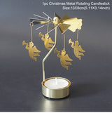 Christmas Rotary Candle Holder Merry Christmas Decoration for Home 2022 Navidad Noel Christmas Ornaments Xmas Gift New Year 2023