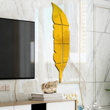 Large Feather Plume 3D Mirror Wall Sticker for Living Room Art Home Decor Vinyl Decal DIY Acrylic Sticker Mural Wallpaper