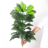90cm Tropical Plants Large Artificial Palm Tree Silk Palm Leafs Tall Fake Tree Branches Without Pot For Home Garden Wedding Decor