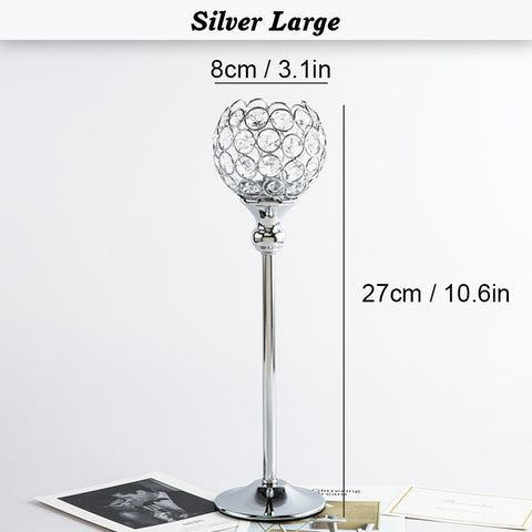 Golden Silver Crystal Wishing Candlestick Table Center Decoration Wedding Table Candle Candlestick Christmas Housewarming Gift