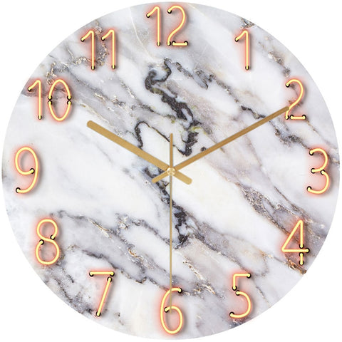 Creative Home Wall Clock Hanging Clock European Marble Art Clocks Wall Home Decor SW185