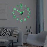 New 2022 Luminous Wall Clock Large Watch Horloge 3D DIY Acrylic Mirror Stickers Quartz Duvar Saat Klock Modern Mute
