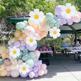 141Pcs Macaron Candy Colored Balloon Garland Arch Daisy Foil Balloon Girl Princess Birthday Party Wedding Decoration Baby Shower