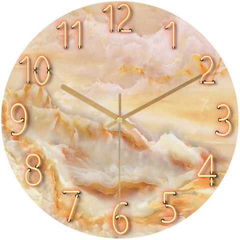 Creative Home Wall Clock Hanging Clock European Marble Art Clocks Wall Home Decor SW185