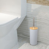 6pcs Bamboo Room Set Bathroom Accessories Set Toothbrush Holder Soap Dispenser Toilet Brush Trash Can Bathroom Essential Set