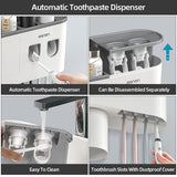 Bathroom Magnetic Adsorption Inverted Toothbrush Holder Wall -Automatic Toothpaste Squeezer Storage Rack Bathroom Accessories