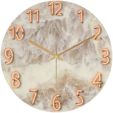 Creative Home Wall Clock Hanging Clock European Marble Art Clocks Wall Home Decor SW185