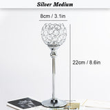Golden Silver Crystal Wishing Candlestick Table Center Decoration Wedding Table Candle Candlestick Christmas Housewarming Gift