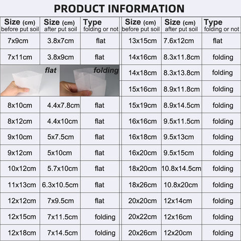 RBCFHI 100/50PCS Biodegradable Seedling Grow Bags Non-Woven Plant Nursery Pocket Seed Starting Bags for Flower Tree Vegetables