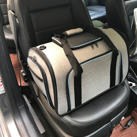 Soft Portable Pet Carrier Bag Breathable Dog Backpack With Mesh Window Outdoor Travel Expandable Cats Handbag Safety Zippers