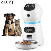 Smart Automatic Pet Feeder With Voice Record Stainless Steel LCD Screen Timer For Dog Food Bowl Cat Food Dispenser Pet Supplies BATACHARLY
