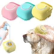 Soft Silicone Dog Brush Pet Shampoo Massager Bath Brush Bathroom Puppycat Washing Massage Dispenser Grooming Shower Brush BATACHARLY