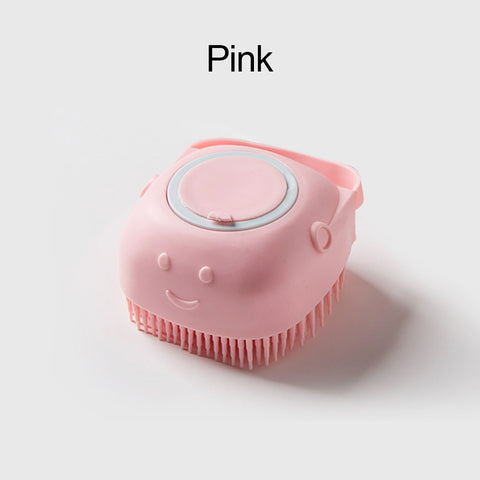 Soft Silicone Dog Brush Pet Shampoo Massager Bath Brush Bathroom Puppycat Washing Massage Dispenser Grooming Shower Brush BATACHARLY