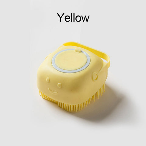 Soft Silicone Dog Brush Pet Shampoo Massager Bath Brush Bathroom Puppycat Washing Massage Dispenser Grooming Shower Brush BATACHARLY