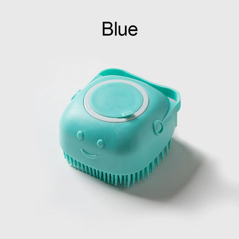 Soft Silicone Dog Brush Pet Shampoo Massager Bath Brush Bathroom Puppycat Washing Massage Dispenser Grooming Shower Brush BATACHARLY