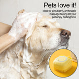 Soft Silicone Dog Brush Pet Shampoo Massager Bath Brush Bathroom Puppycat Washing Massage Dispenser Grooming Shower Brush BATACHARLY