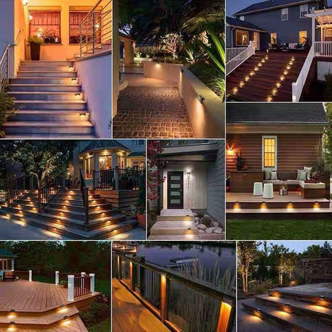 Solar Stair Light LED 1/4/8/12pcs Waterproof Outdoor Garden Passage Courtyard Terrace Guardrail Step Light Landscape Light BATACHARLY