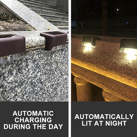 Solar Stair Light LED 1/4/8/12pcs Waterproof Outdoor Garden Passage Courtyard Terrace Guardrail Step Light Landscape Light BATACHARLY