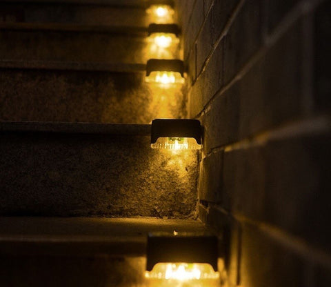 Solar Stair Light LED 1/4/8/12pcs Waterproof Outdoor Garden Passage Courtyard Terrace Guardrail Step Light Landscape Light BATACHARLY