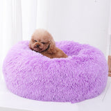 Super Soft Pet Dog Bed Autumn Winter Round Long-haired Pet Mat Suitable House for Cats and Dogs Warm Comfortable Pet Supplies BATACHARLY