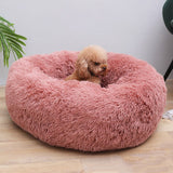 Super Soft Pet Dog Bed Autumn Winter Round Long-haired Pet Mat Suitable House for Cats and Dogs Warm Comfortable Pet Supplies BATACHARLY